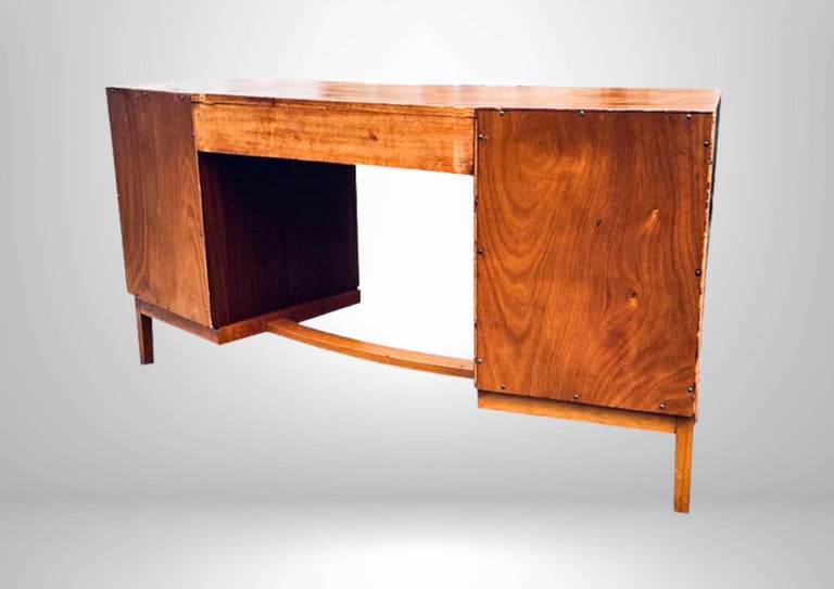 Brass John & Sylvia Reid for Stag Walnut and Rosewood Desk Dresser For Sale