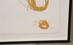 Abstrakt auf Papier „Goldkugeln III“ von John Szabo