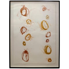 « Gold Balls III », abstrait sur papier de John Szabo