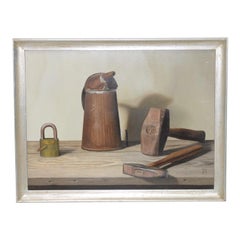 John T. Axton III "Tools of the Trade" Original Realism Still Life Oil Painting