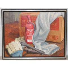 John T. Axton III "Work Bench" Original Realism Still Life Oil Paint
