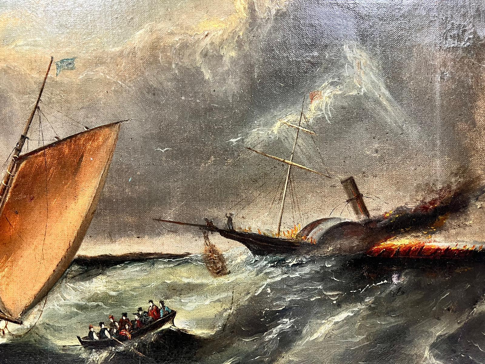 shipwreck oil painting