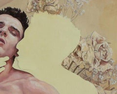 "Baby's Breath and Roses" (2023) By John Tarantola, Nude Portrait Oil Painting