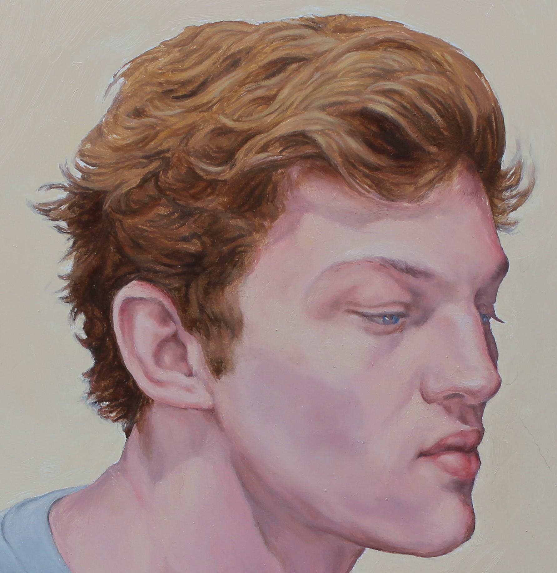 „Sebastian“ (2014) von John Tarantola, Realismus-Porträt-Ölgemälde im Angebot 2