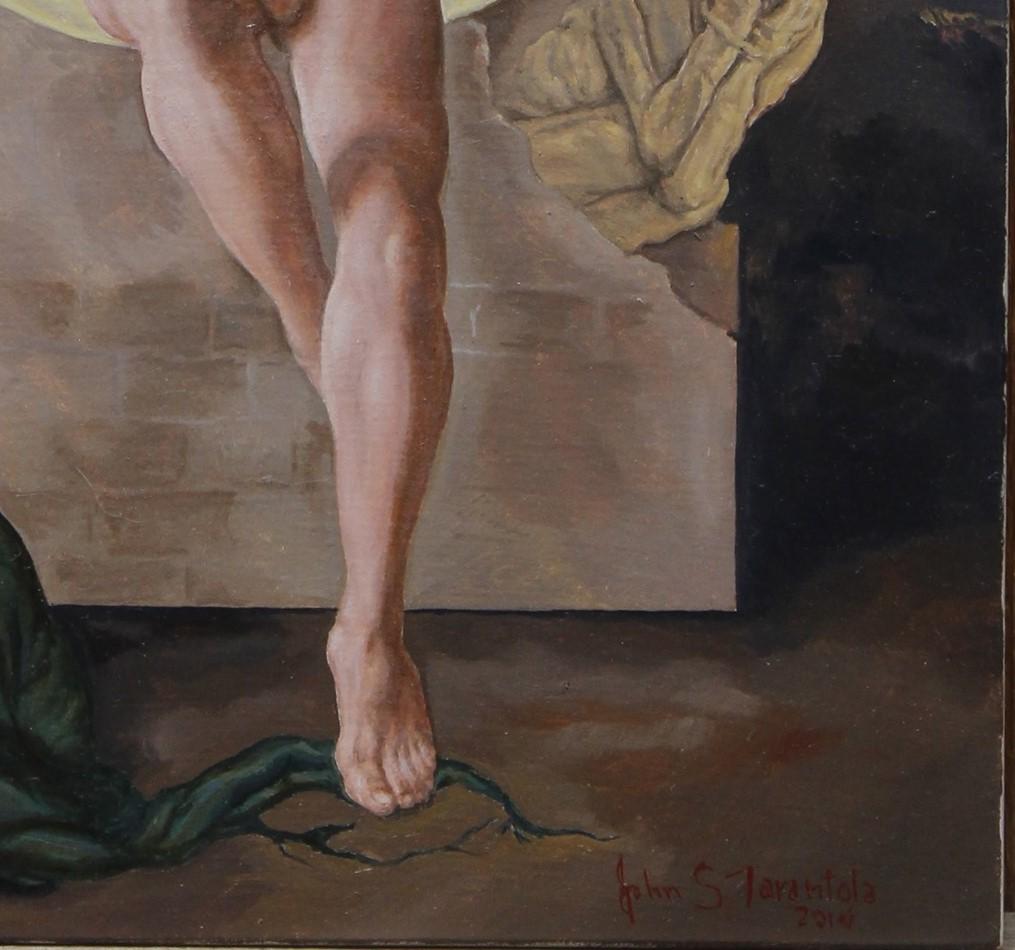 „The Cruel Hours and Minutes of Uncertainty“ (2019) von John Tarantola, Akt, Öl im Angebot 2
