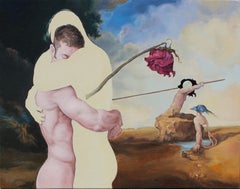 "The Embrace" (2015) By John Tarantola, Original Nude Oil Portrait Painting