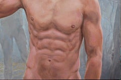 "Wood Nymph" (2018) By John Tarantola, Nude Oil Portrait Painting