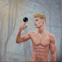 "Wood Nymph" (2018) By John Tarantola, Nude Oil Portrait Painting
