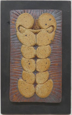 COPPIA DI SCULTURE ORIGINALI scozzesi appese al muro INTERESSANTE GLASGOW