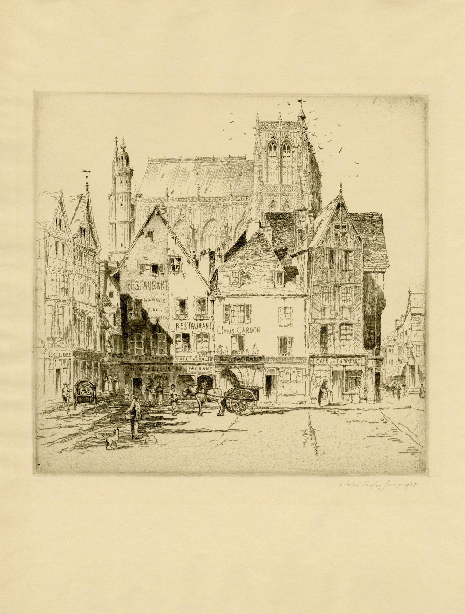 Abbeville; St. Vulfran – Print von John Taylor Arms