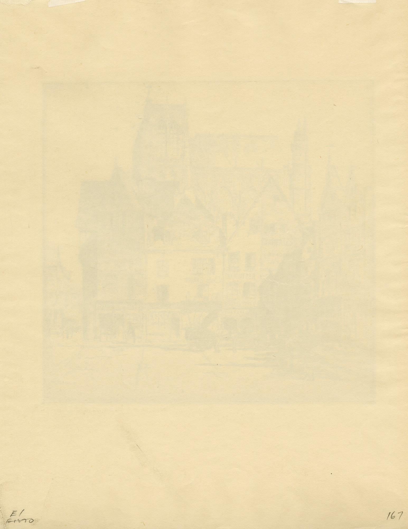 Abbeville; St. Vulfran - American Modern Print by John Taylor Arms