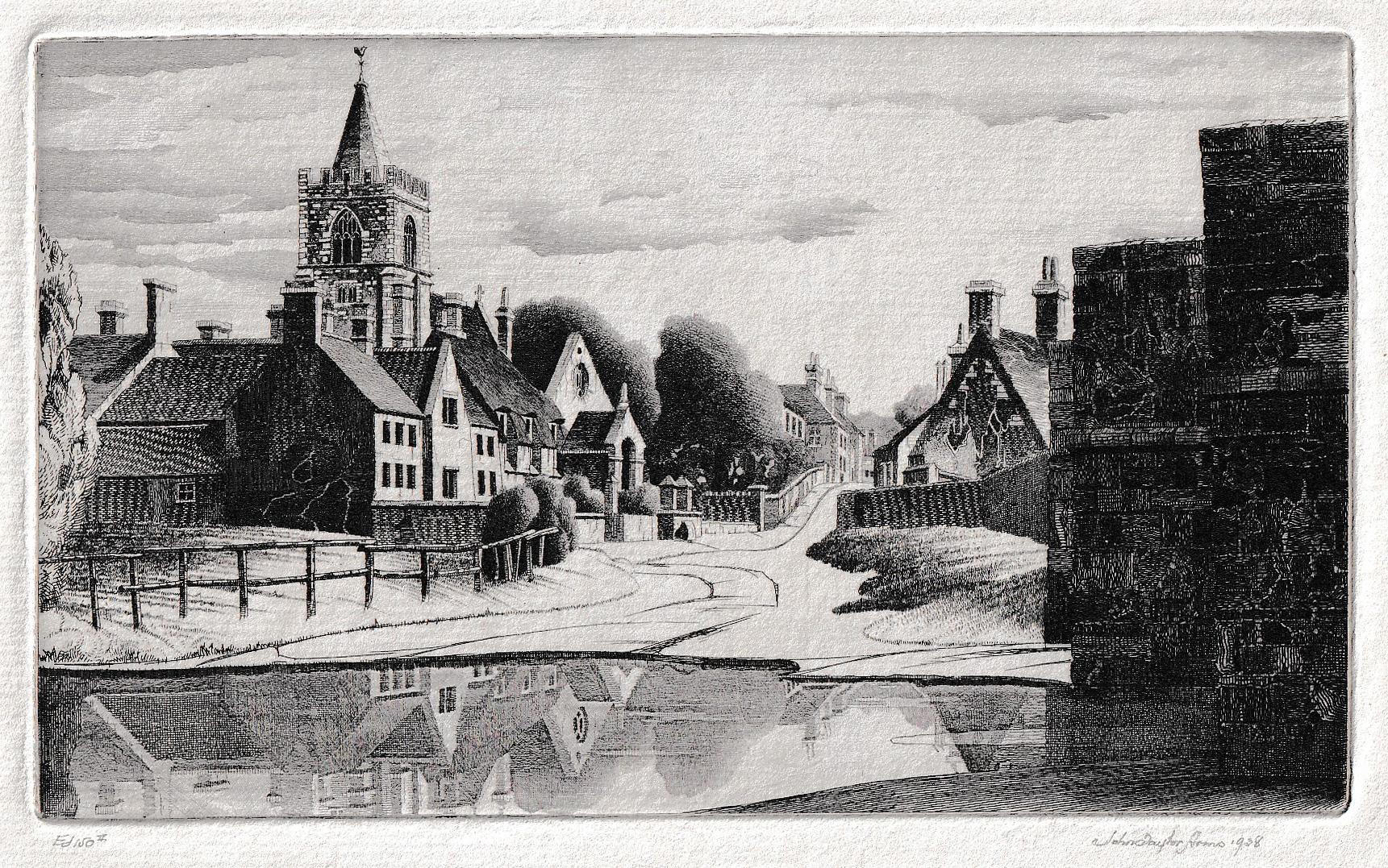 Figurative Print de John Taylor Arms - Afterglow; Geddington, Inglaterra.