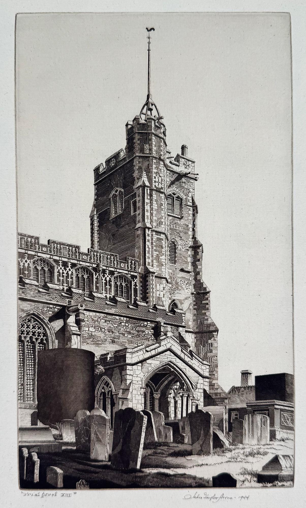 John Taylor Arms Landscape Print – Cavendish Church's