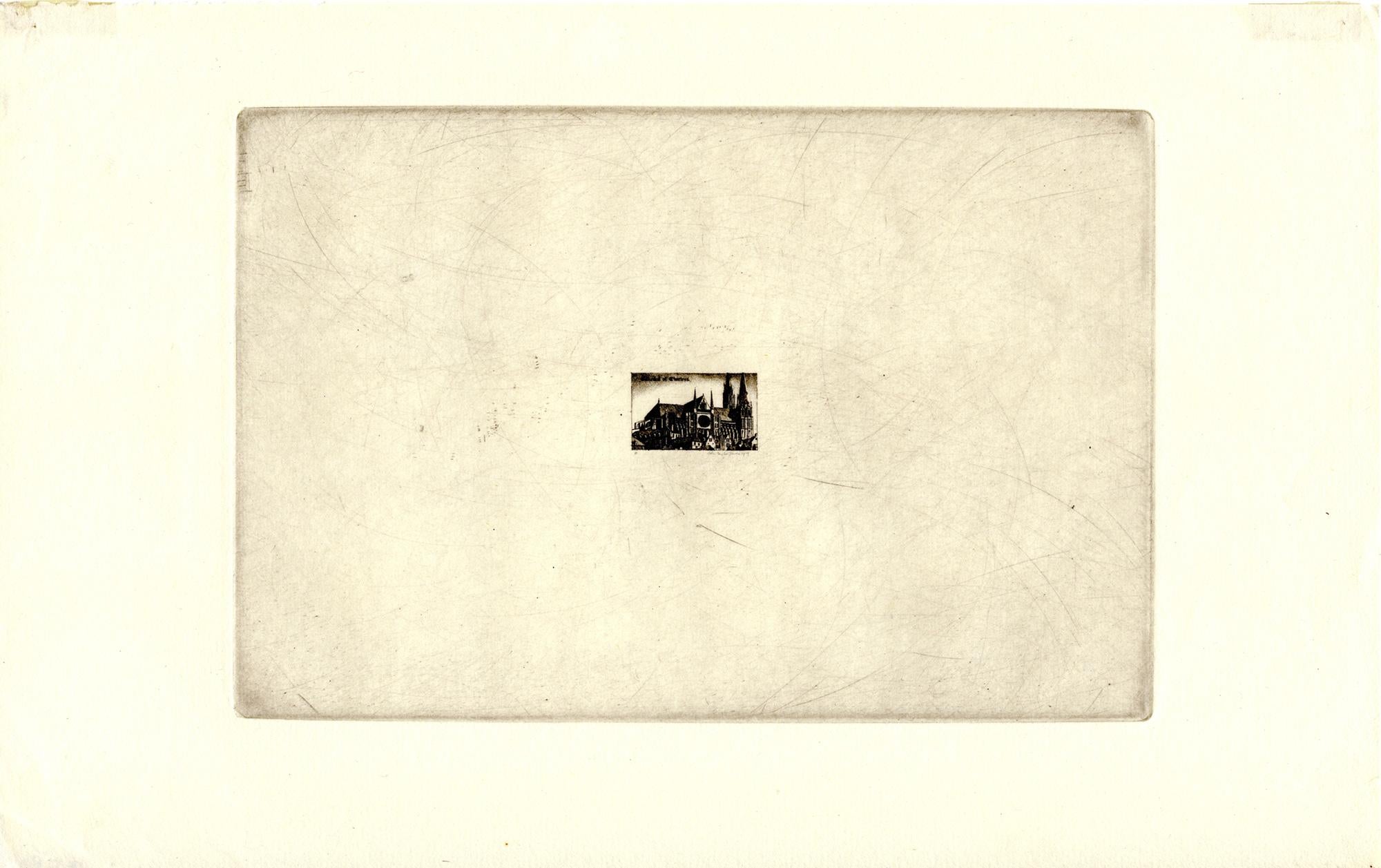 Chartres in Miniature - American Modern Print by John Taylor Arms