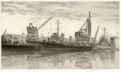 Destroyers dans le bassin humide:: USS Radford à Federal Shipbuilding and Drydock:: NJ