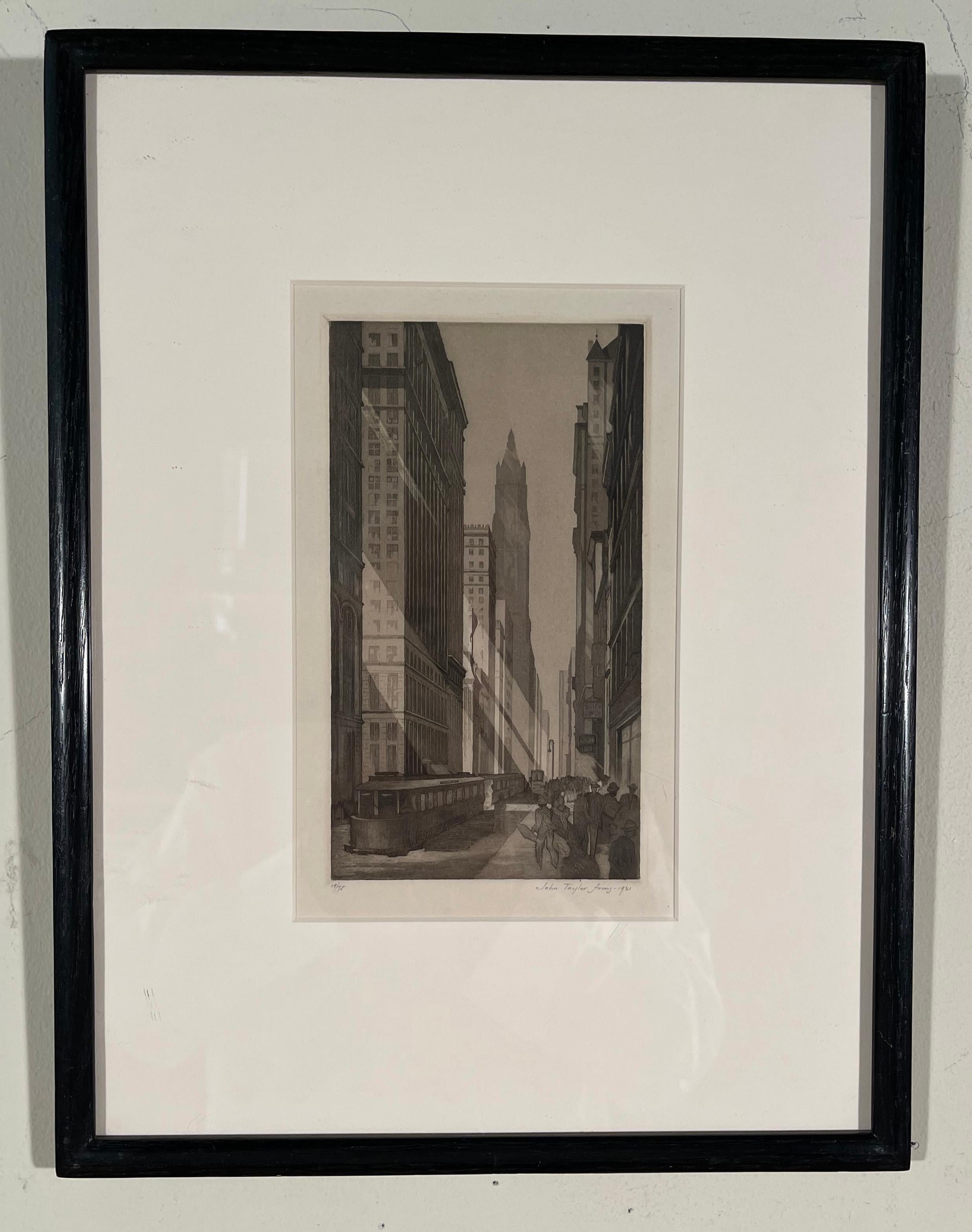 DOWNTOWN, NEW YORK - Print by John Taylor Arms