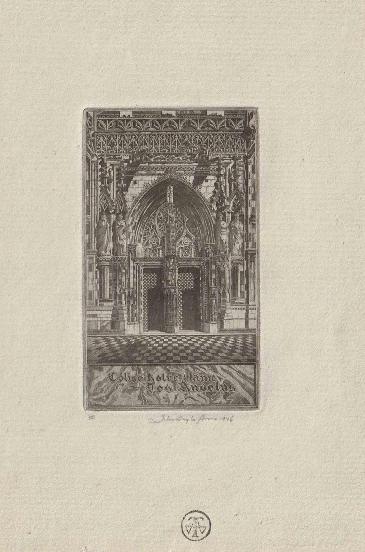 Figurative Print John Taylor Arms - Eglise Notre Dame, Les Andelys