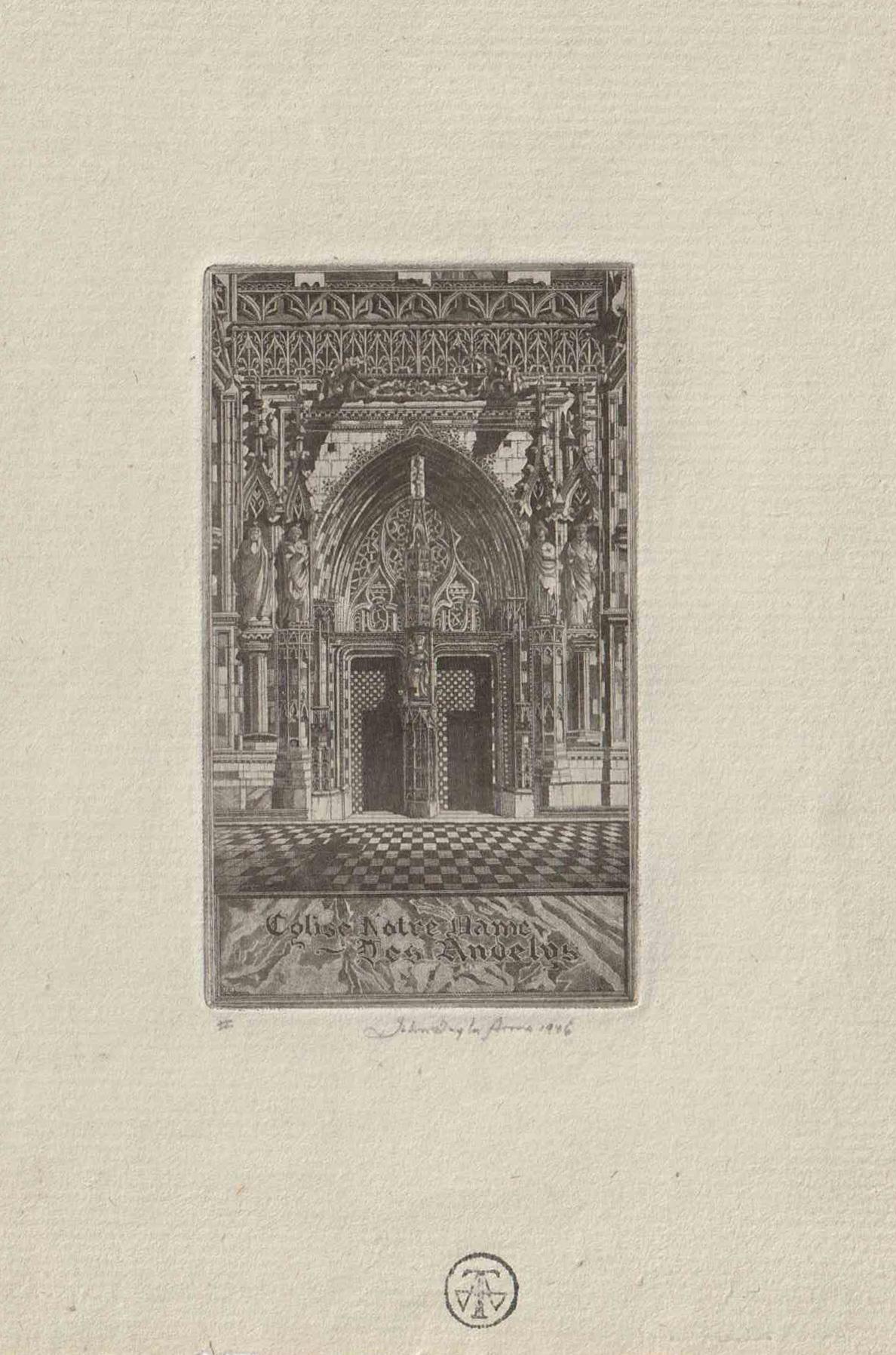 Figurative Print de John Taylor Arms - Iglesia de Nuestra Señora, Les Andelys