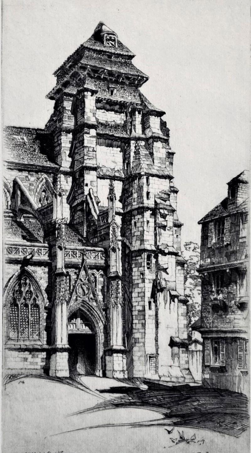 Église Saint Michel, Pont L'Évêque. - Print by John Taylor Arms