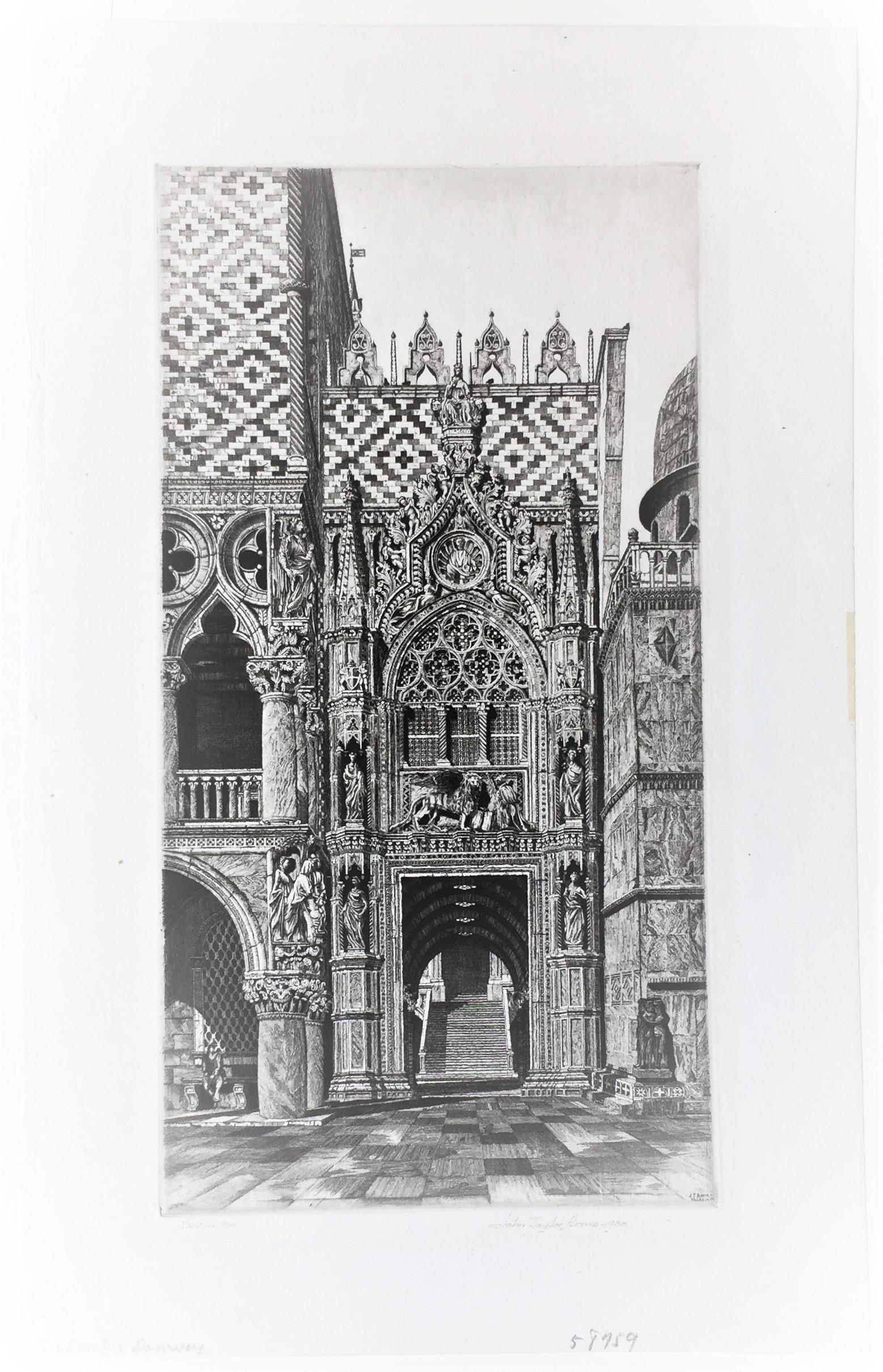 Enchanted Doorway, Venezia (La Porta della Carta, Venezia '29) - Print by John Taylor Arms