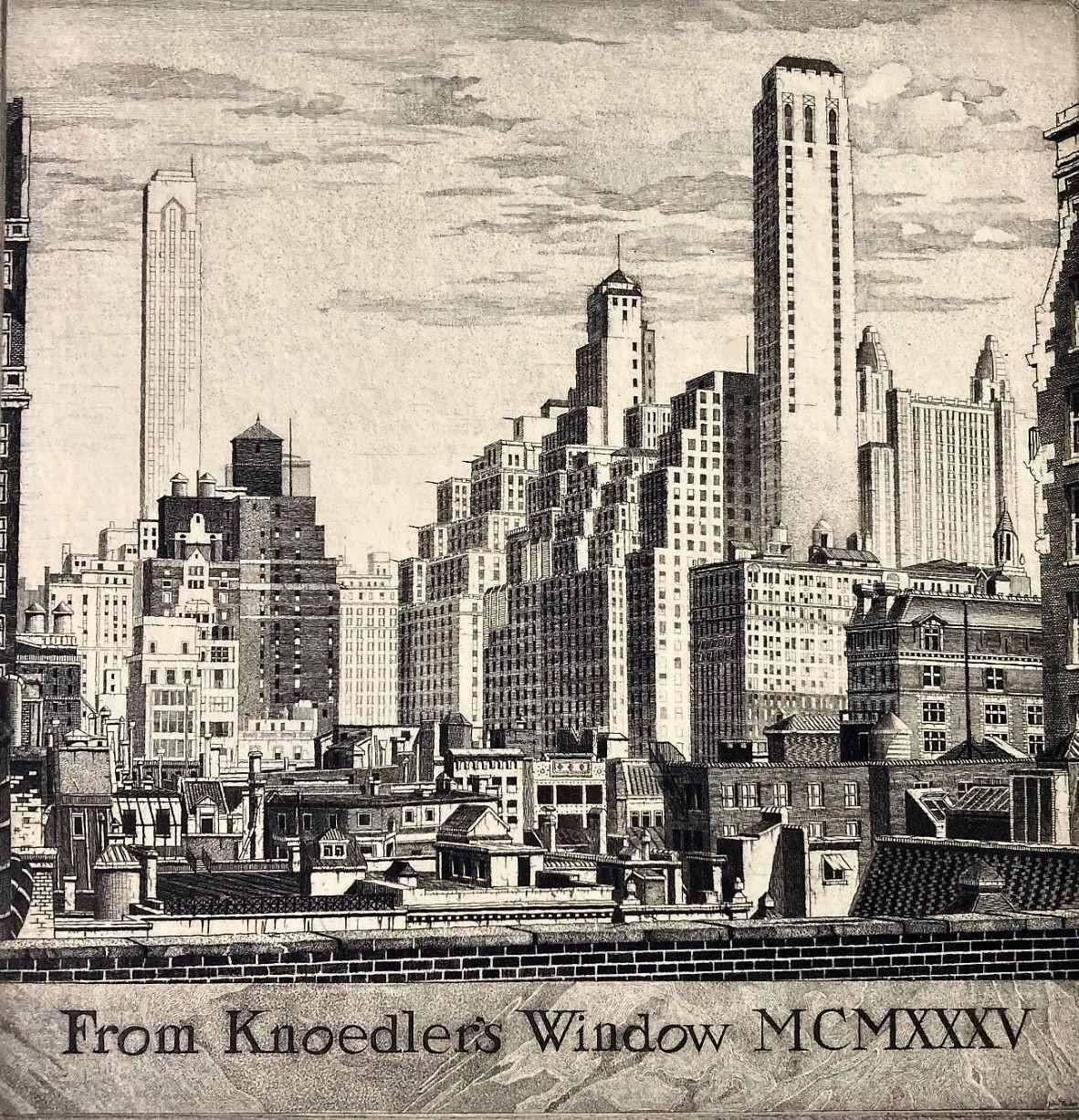 Landscape Print John Taylor Arms - De la fenêtre de Knoedler's Window MCMXXXV