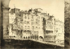 From the Ponte Vecchio, Florence Italy by American master John Taylor Arms