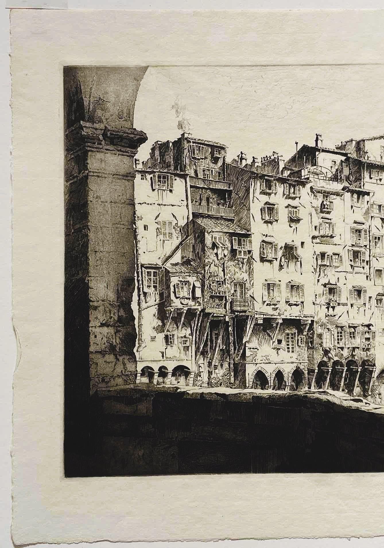 Desde el Ponte Vecchio - Print moderno estadounidense de John Taylor Arms
