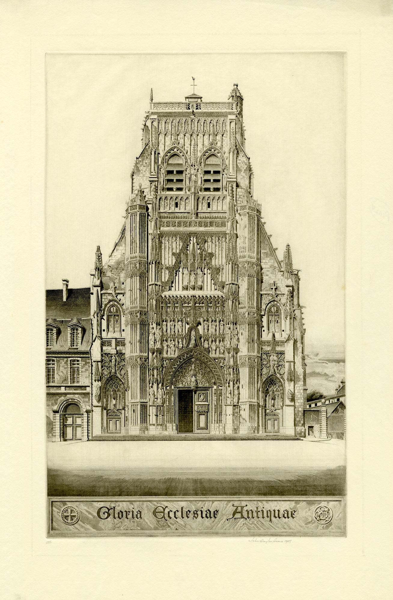Gloria, Saint Riquier; The Church of Saint Riquier; Gloria Ecclesiae Antiquae - Print by John Taylor Arms