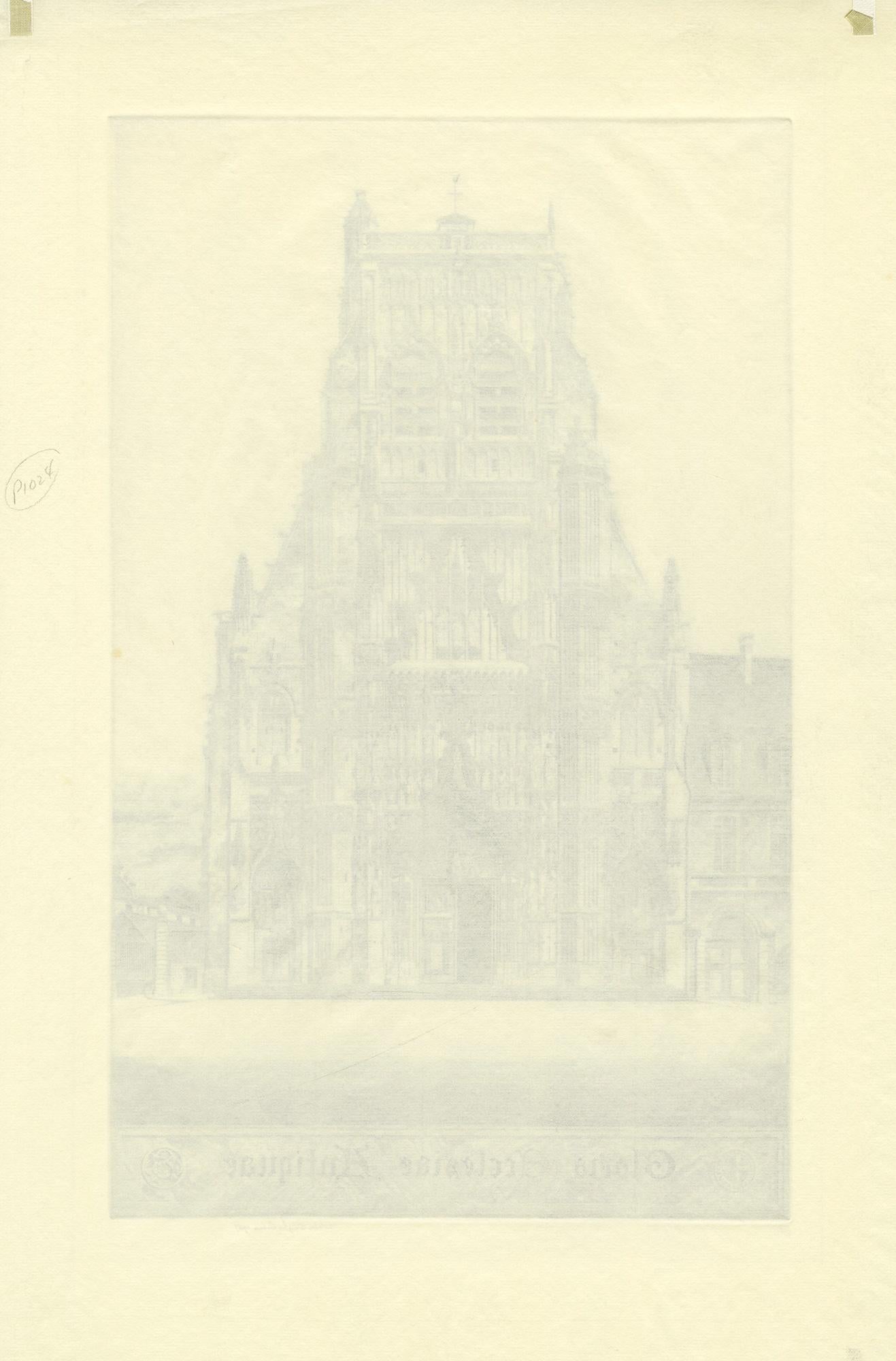 Gloria, Saint Riquier; The Church of Saint Riquier; Gloria Ecclesiae Antiquae - American Modern Print by John Taylor Arms