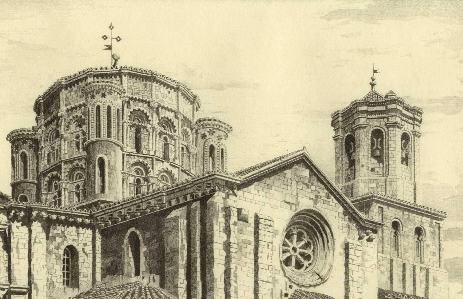 La Colegiata Toro (Romanisch Santa Maria la Mayor/Zamora Provinz Spanien) – Print von John Taylor Arms