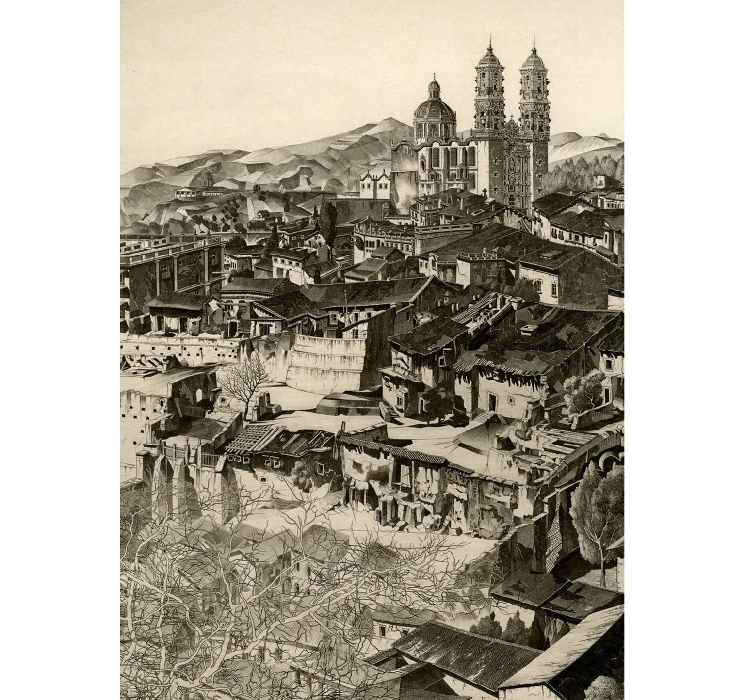 Light and Shade, Taxco (Mexican Series #2) - Print by John Taylor Arms