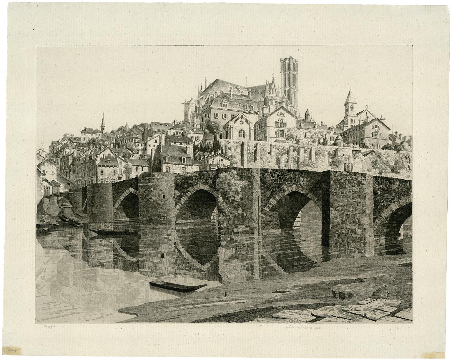 Limoges (Französische Kirchenserie #32) – Print von John Taylor Arms