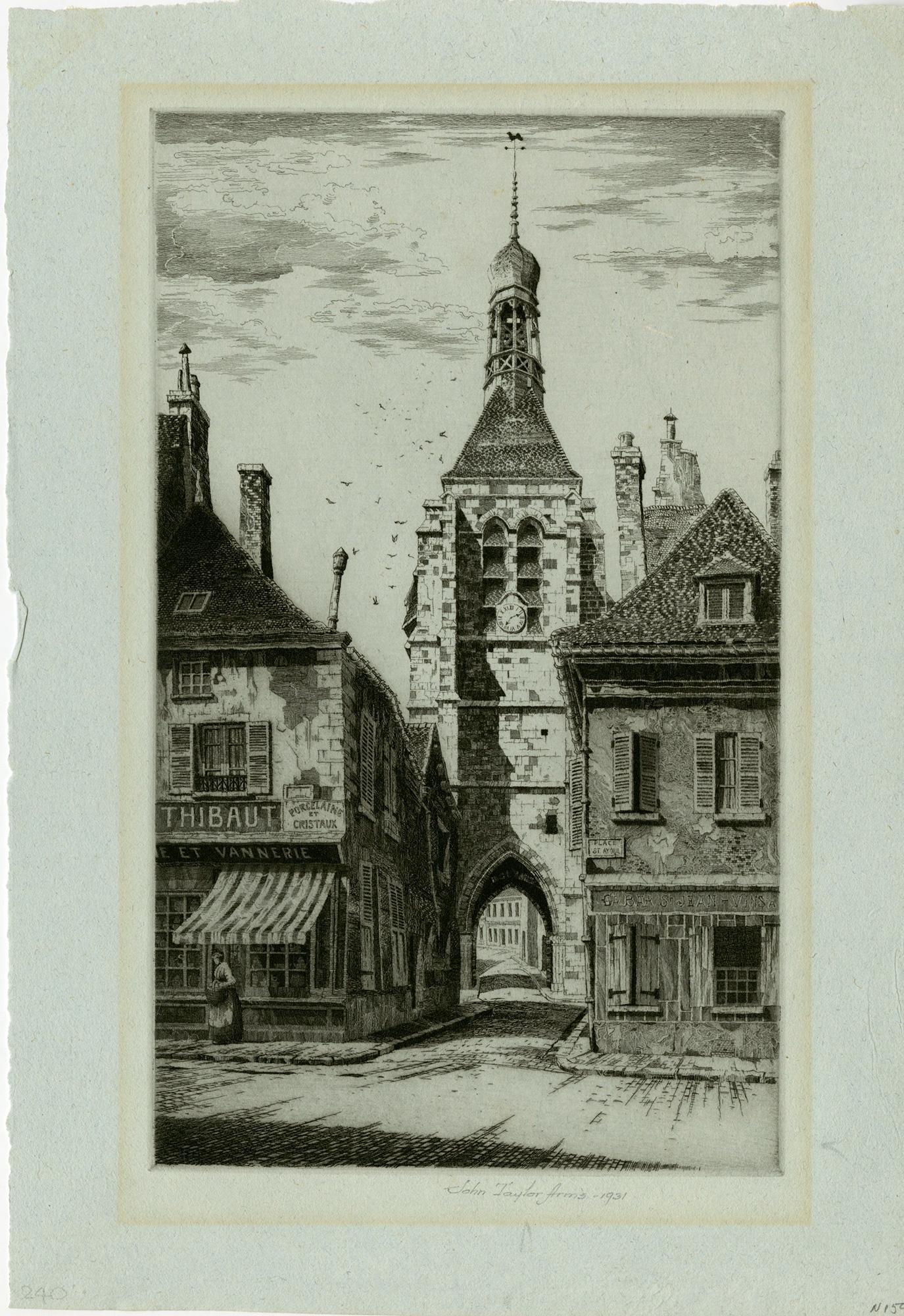 Notre Dame du Val, Provins / Thibaut - Print by John Taylor Arms
