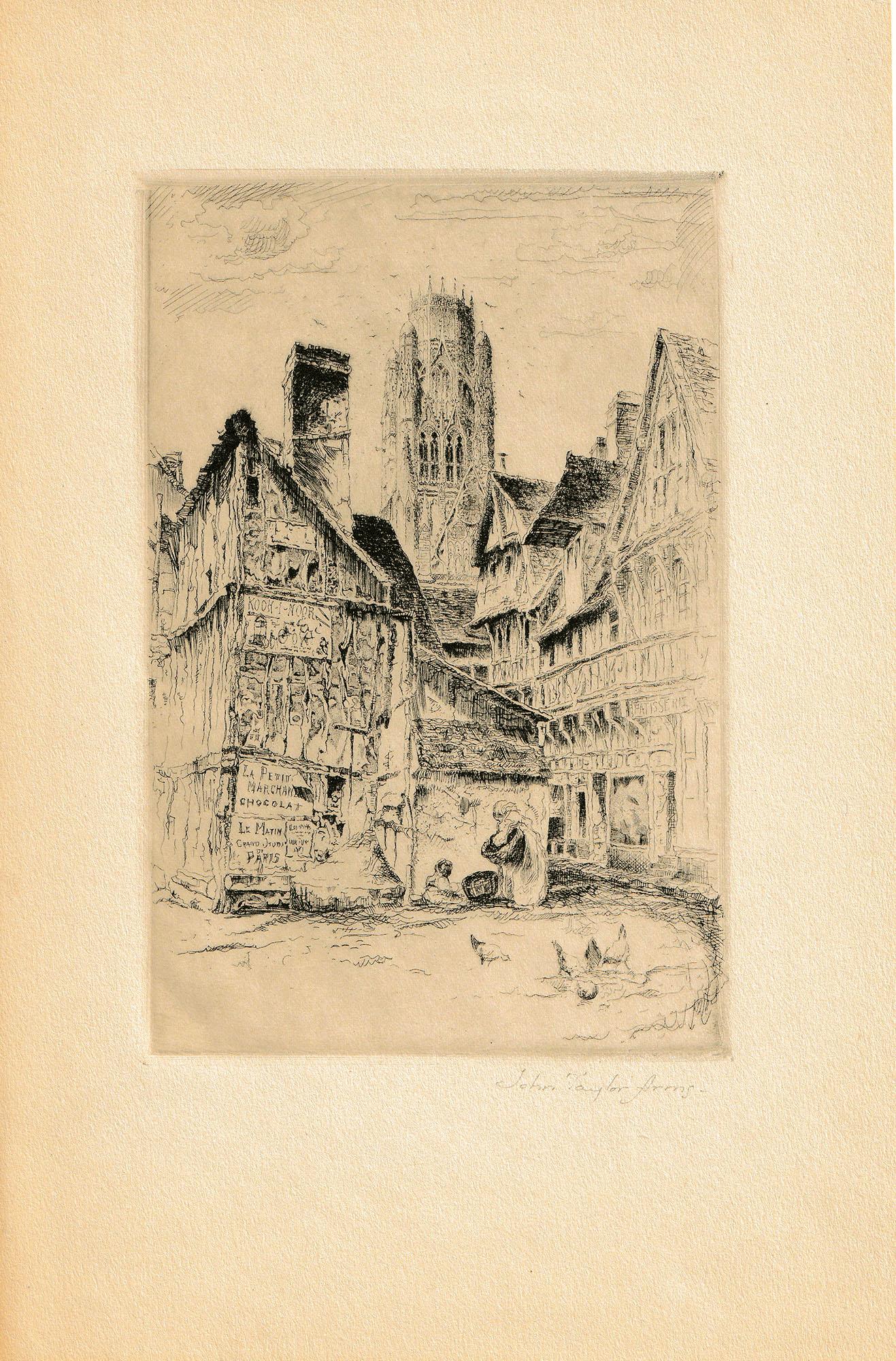 Old Corner, Rouen - Print by John Taylor Arms