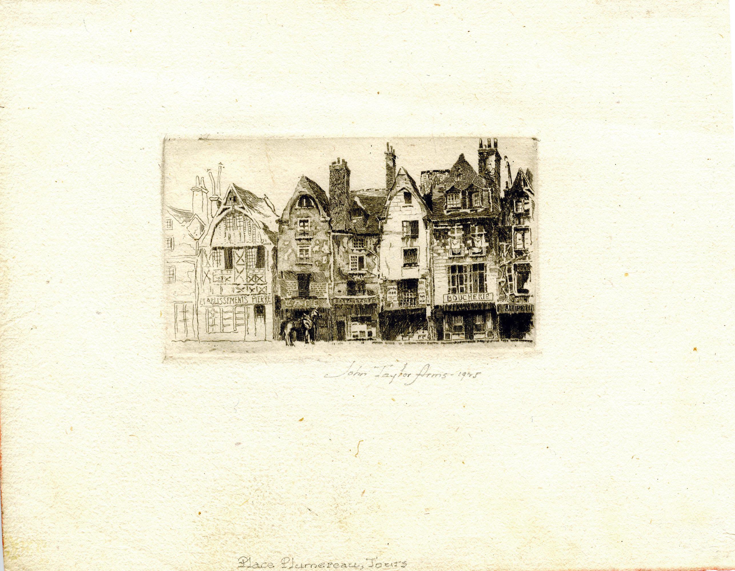 Place Plumereau, Tours - Print di John Taylor Arms
