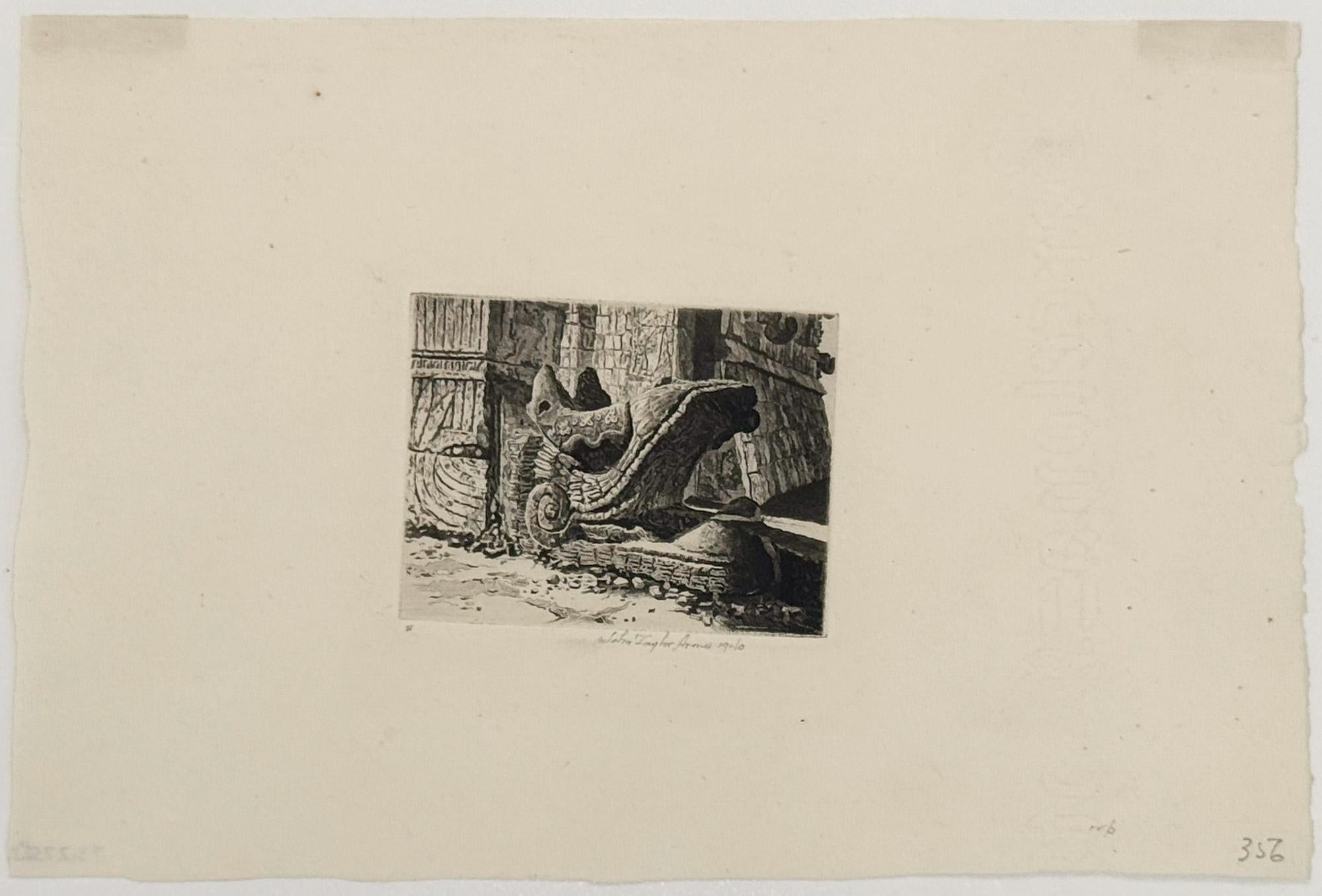 Plumed Serpent, Chichén Itzá - Print by John Taylor Arms