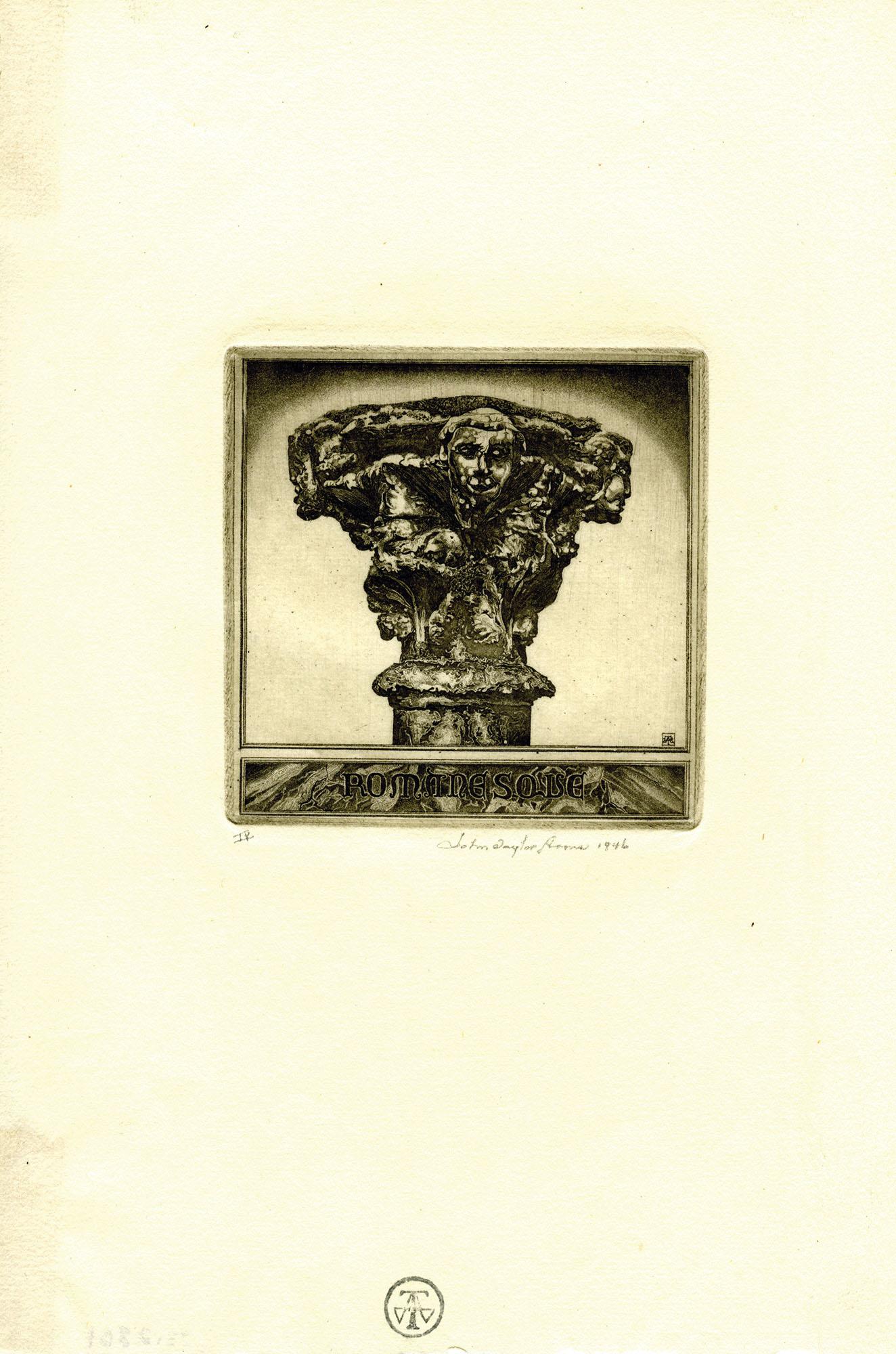Portait of a Romanesque Capital - Print by John Taylor Arms