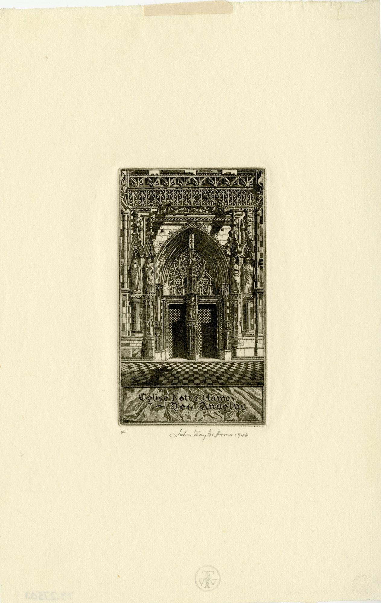 Precious Stones – South Transeptal Portal, Church of Notre Dame des Andelys - Print by John Taylor Arms