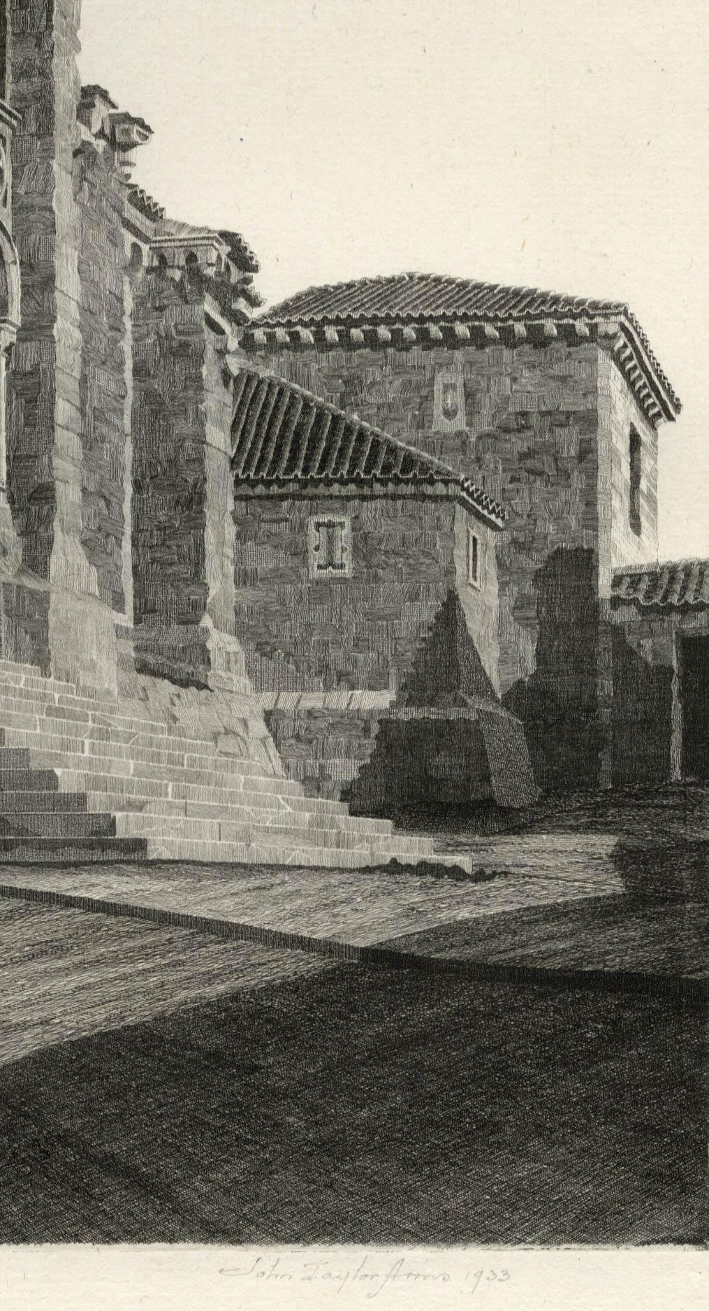 Puerta del Obispo (spanische römische Kathedrale) (Amerikanische Moderne), Print, von John Taylor Arms