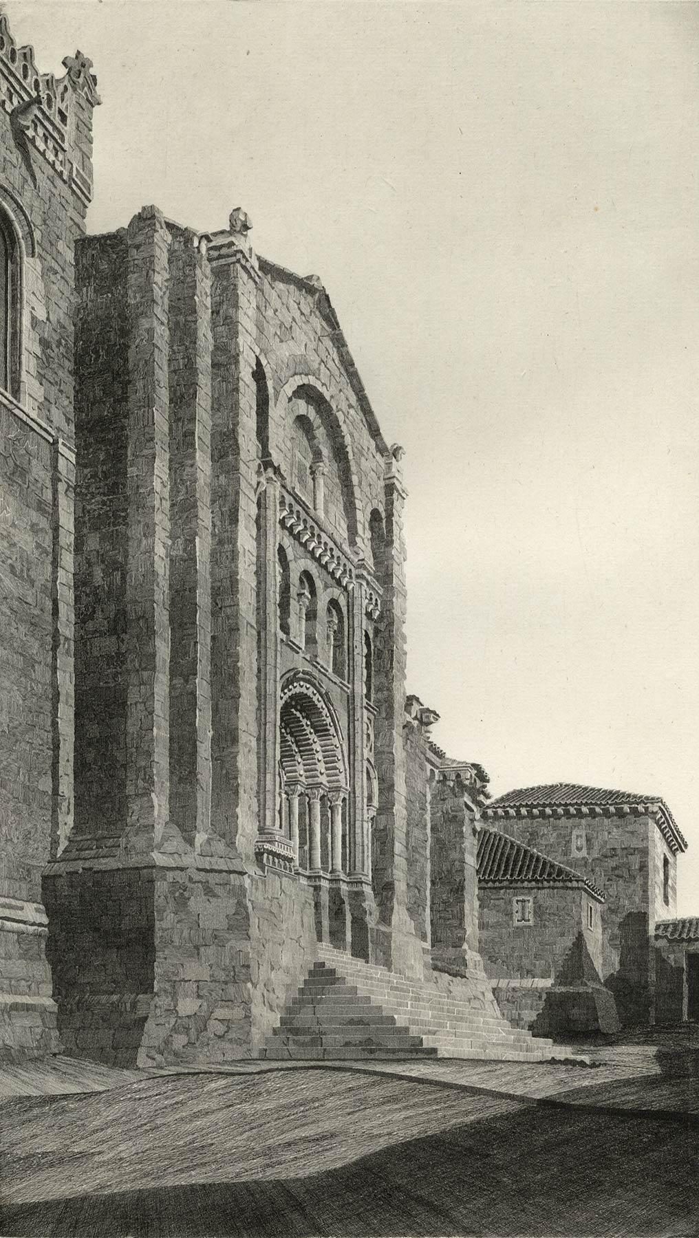 John Taylor Arms Print - Puerta del Obispo ( Romanesque Spanish Cathedral)