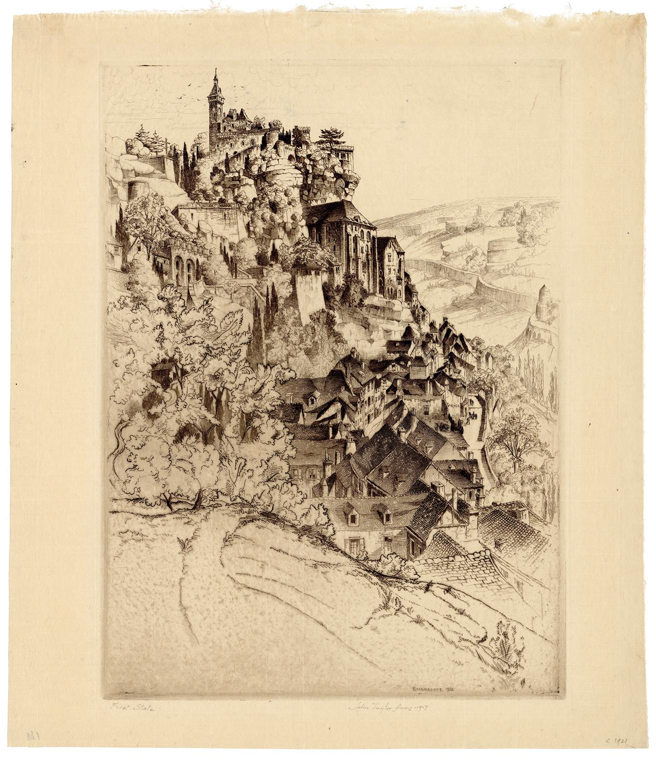 Racamadour  (Serie French Church's #10) - Realismo lirico - Print di John Taylor Arms