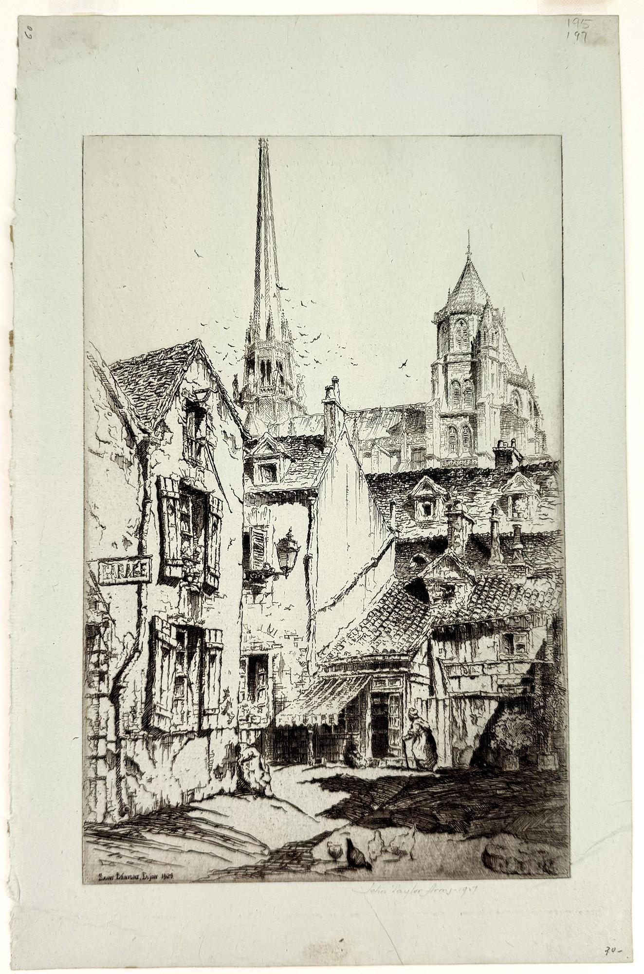 Sankt Benigne, Dijon – Print von John Taylor Arms