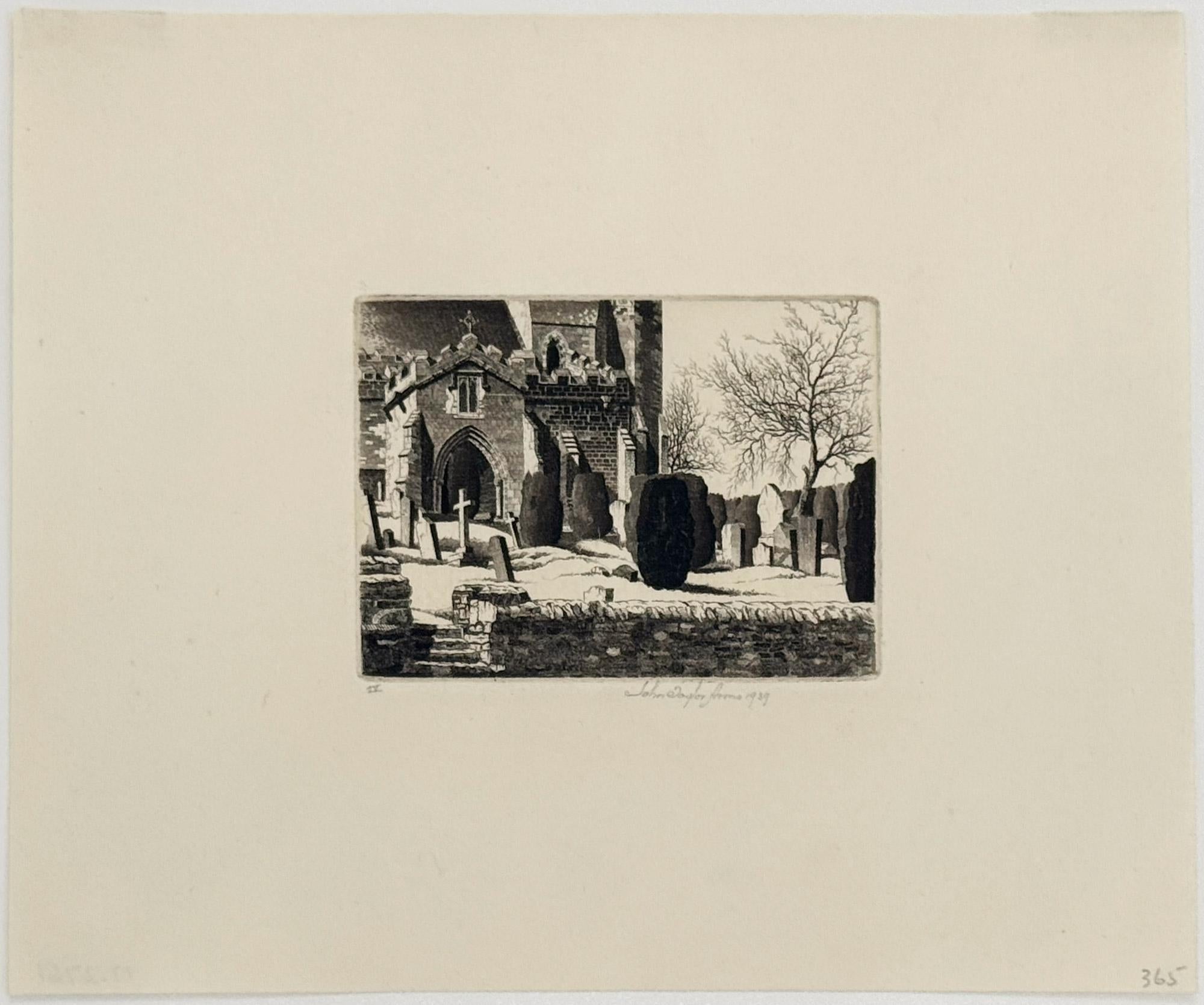 Stanwick Churchyard - Print by John Taylor Arms