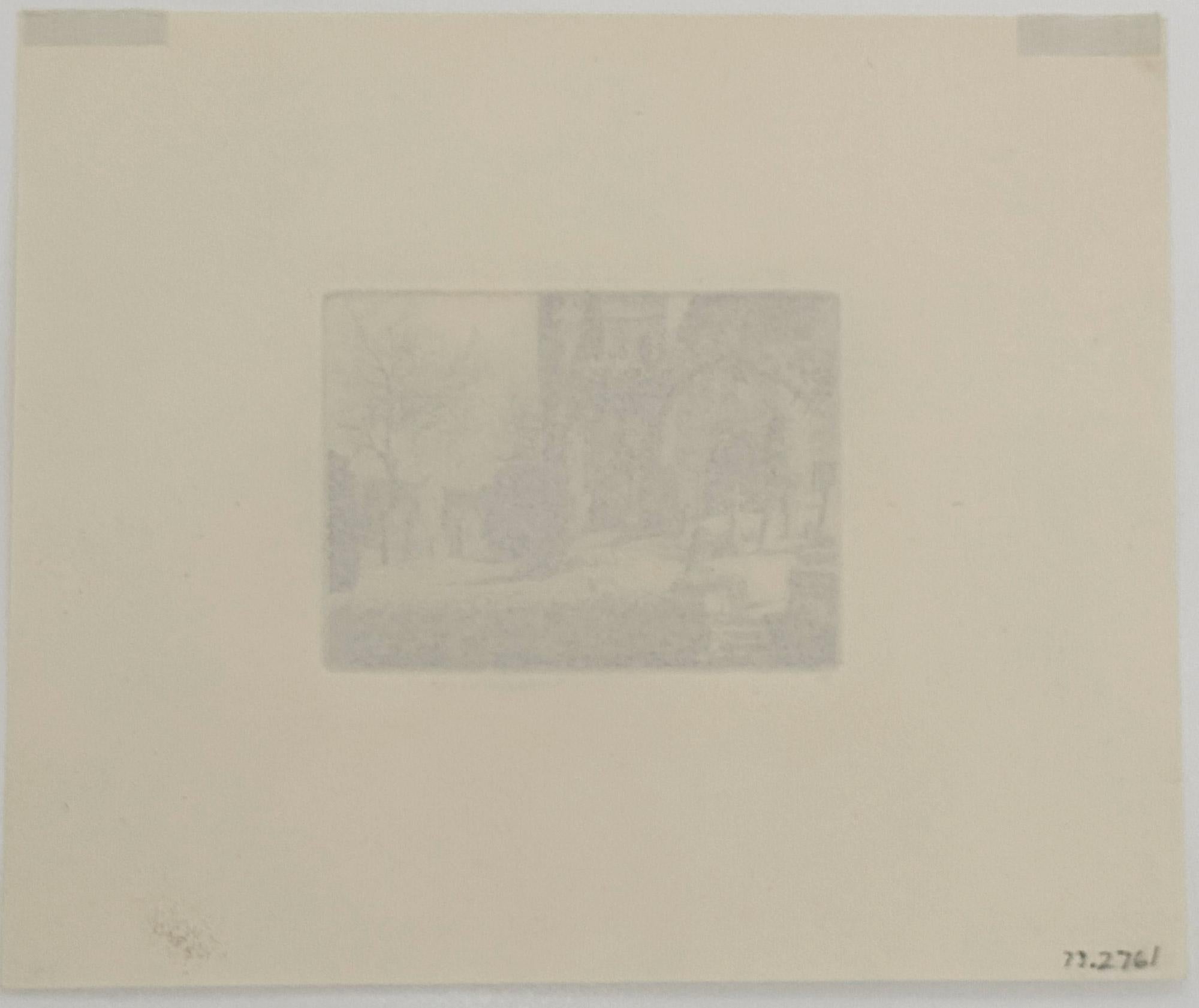 Stanwick Churchyard - American Modern Print by John Taylor Arms