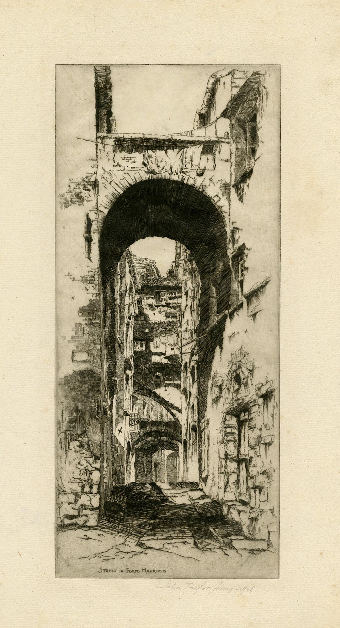 Street in Porto Maurizio - Print by John Taylor Arms