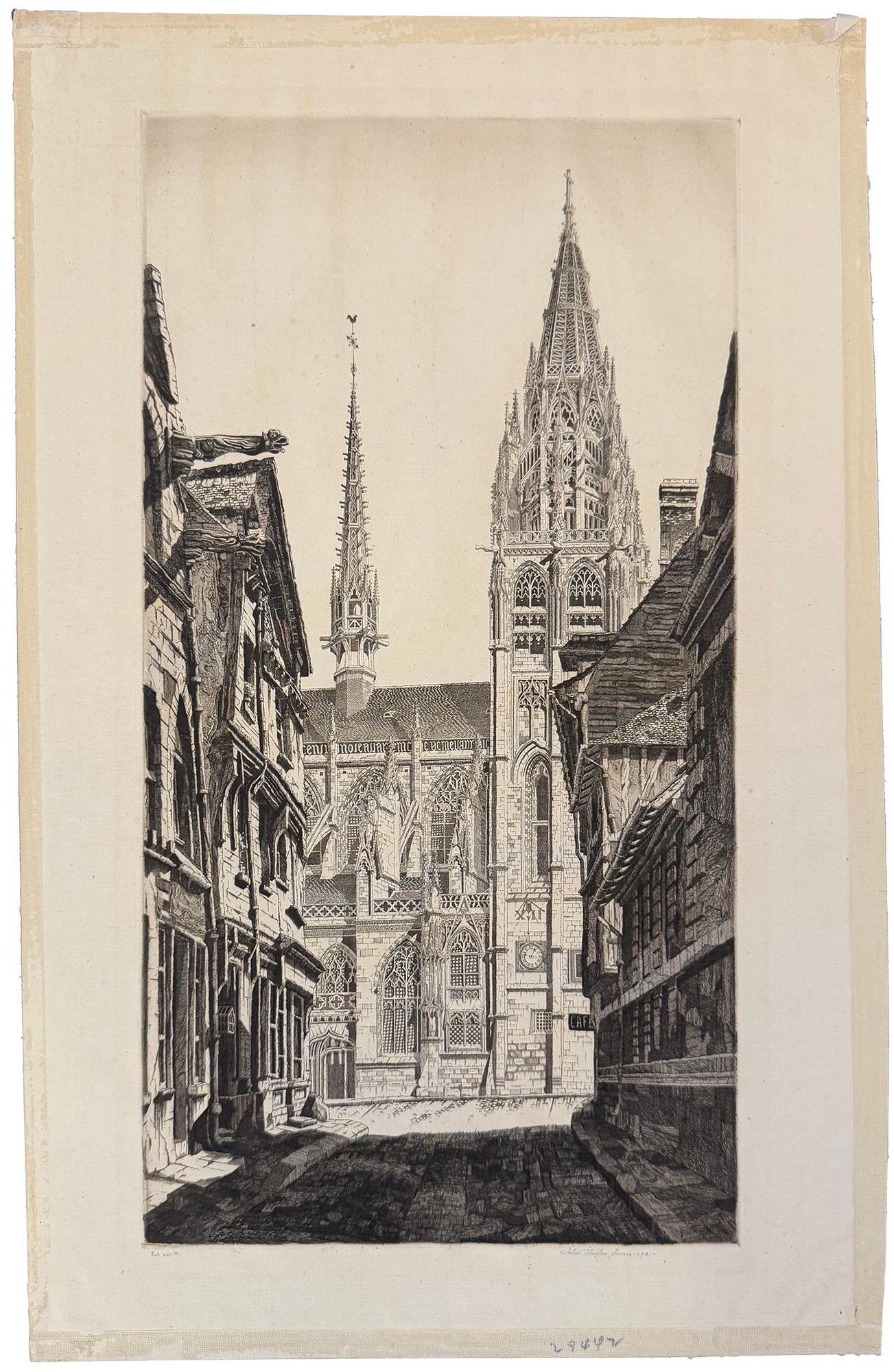 Luz solar sobre Stone; Caudebec-en-Caux - Print de John Taylor Arms