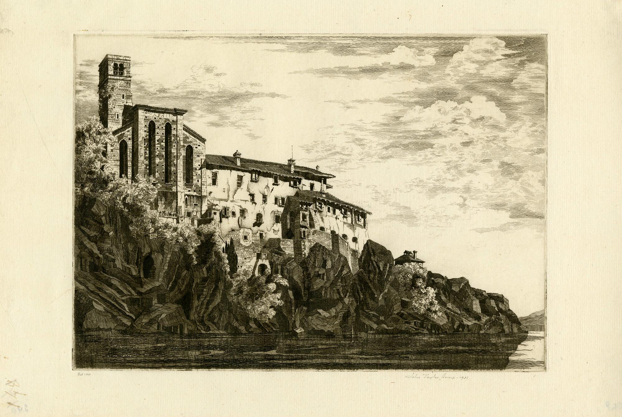 The Church of St. Francis and the Natizone; Cividale - Print by John Taylor Arms