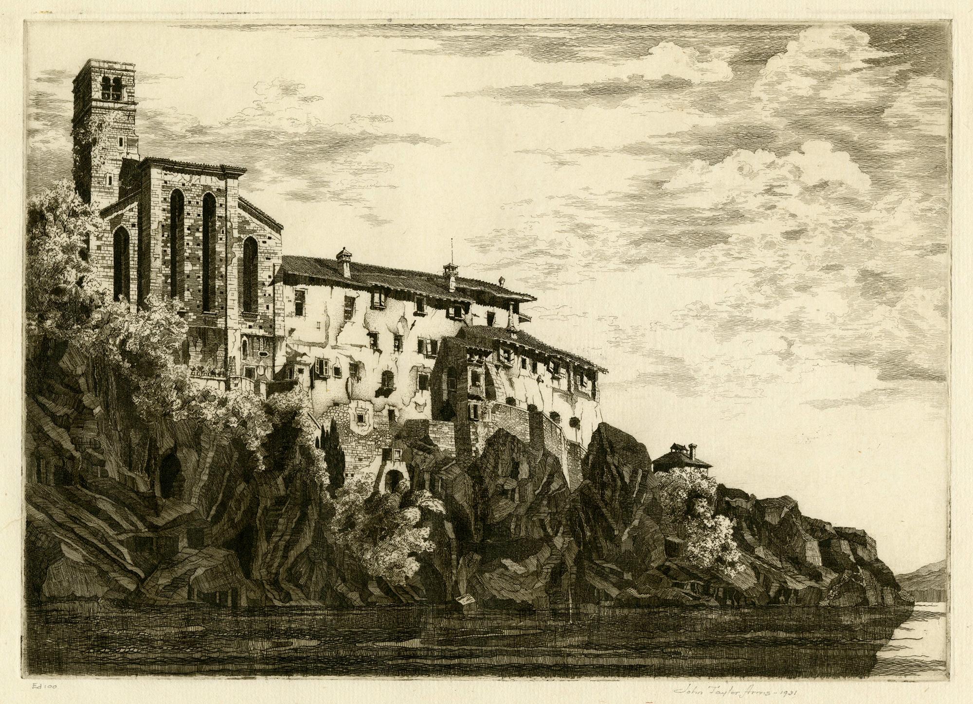 John Taylor Arms Figurative Print - The Church of St. Francis and the Natizone; Cividale