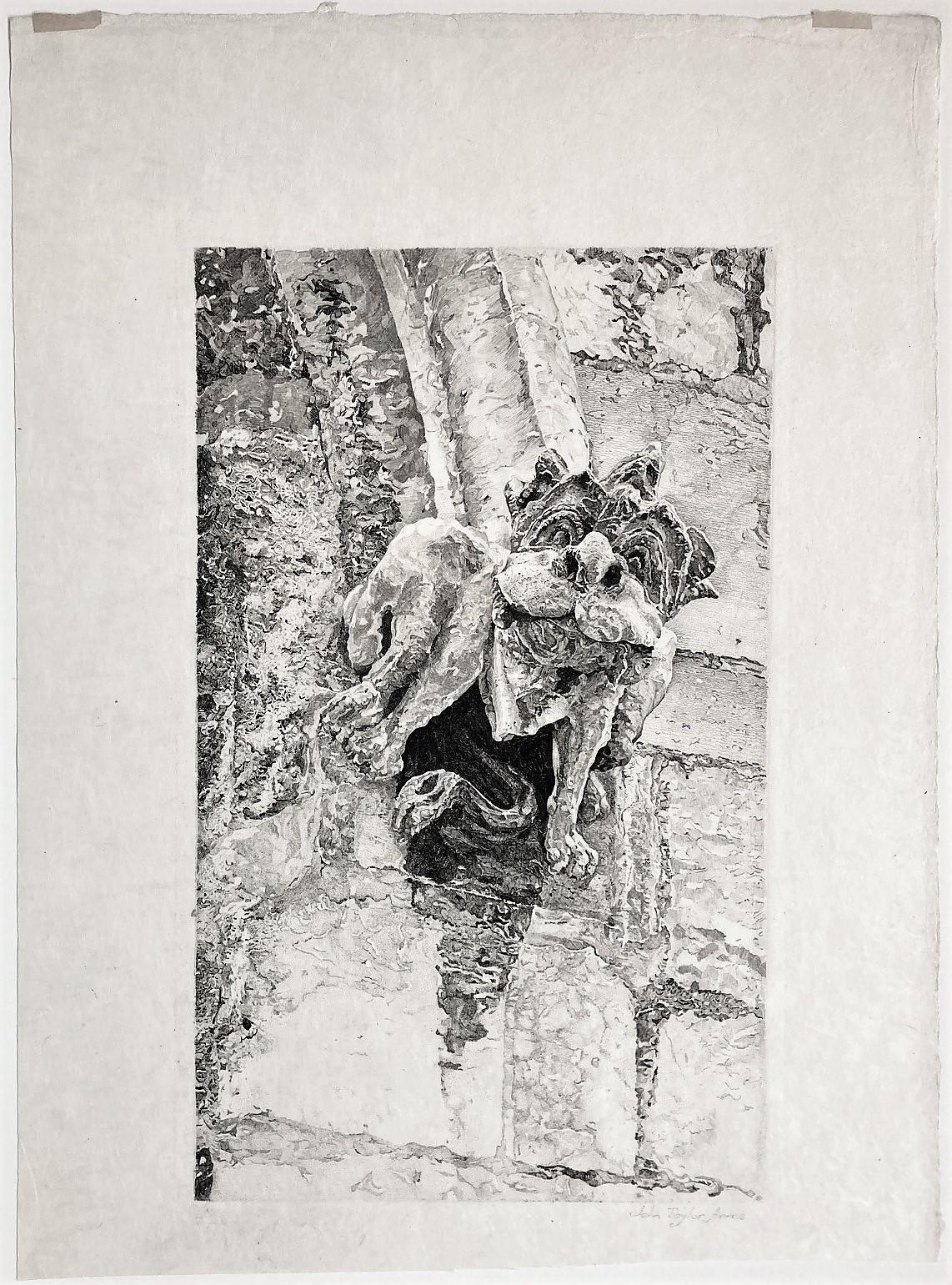 Der gotische Geist der Zeit (Grau), Landscape Print, von John Taylor Arms