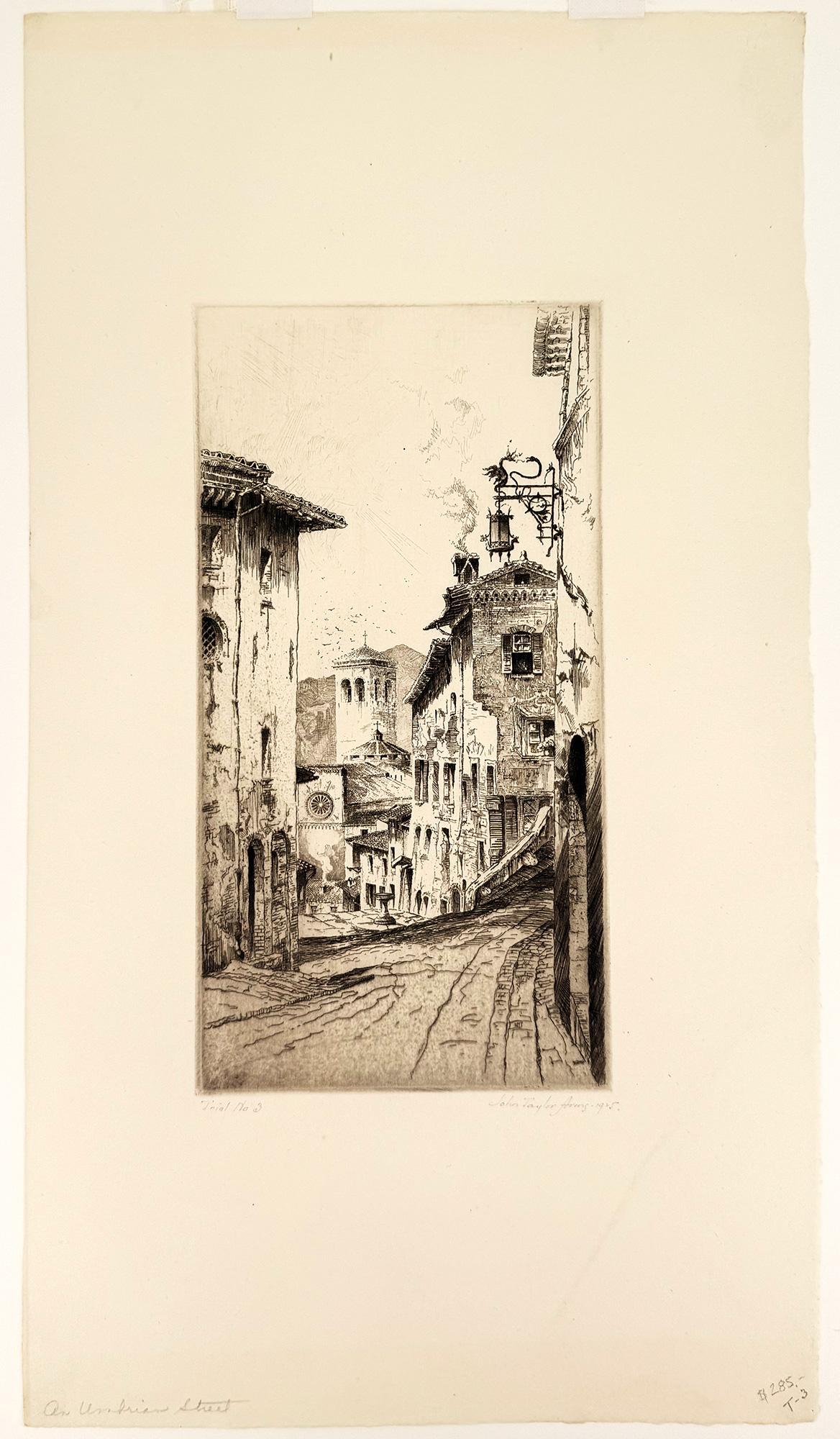 Rue ombrienne ; rue d'Assise - Print de John Taylor Arms
